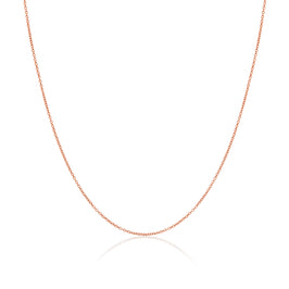 Rose Gold Plated Sterling Silver Trace Chain 16 - 28 Inches