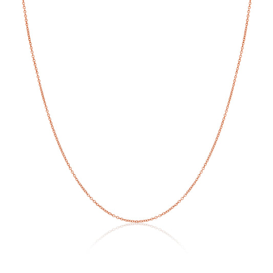 Rose Gold Plated Sterling Silver Trace Chain 16 - 28 Inches