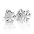 Sterling Silver Snowflake Stud Earrings