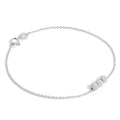Sterling Silver Triple Snowball 7 Inch Bracelet