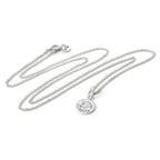 Sterling Silver Alice in Wonderland Clock Necklace on Chain 16 - 22 Inches