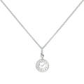 Sterling Silver Alice in Wonderland Clock Necklace on Chain 16 - 22 Inches