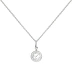 Sterling Silver Alice in Wonderland Clock Necklace on Chain 16 - 22 Inches
