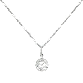 Sterling Silver Alice in Wonderland Clock Necklace on Chain 16 - 22 Inches