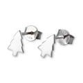 Sterling Silver Christmas Tree Stud Earrings
