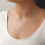 Sterling Silver Floating Heart Pendant Necklace