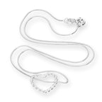 Sterling Silver Twisted Floating Heart Pendant Necklace