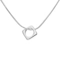 Slim Sterling Silver Square Pendant Necklace