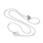 Slim Sterling Silver Square Pendant Necklace