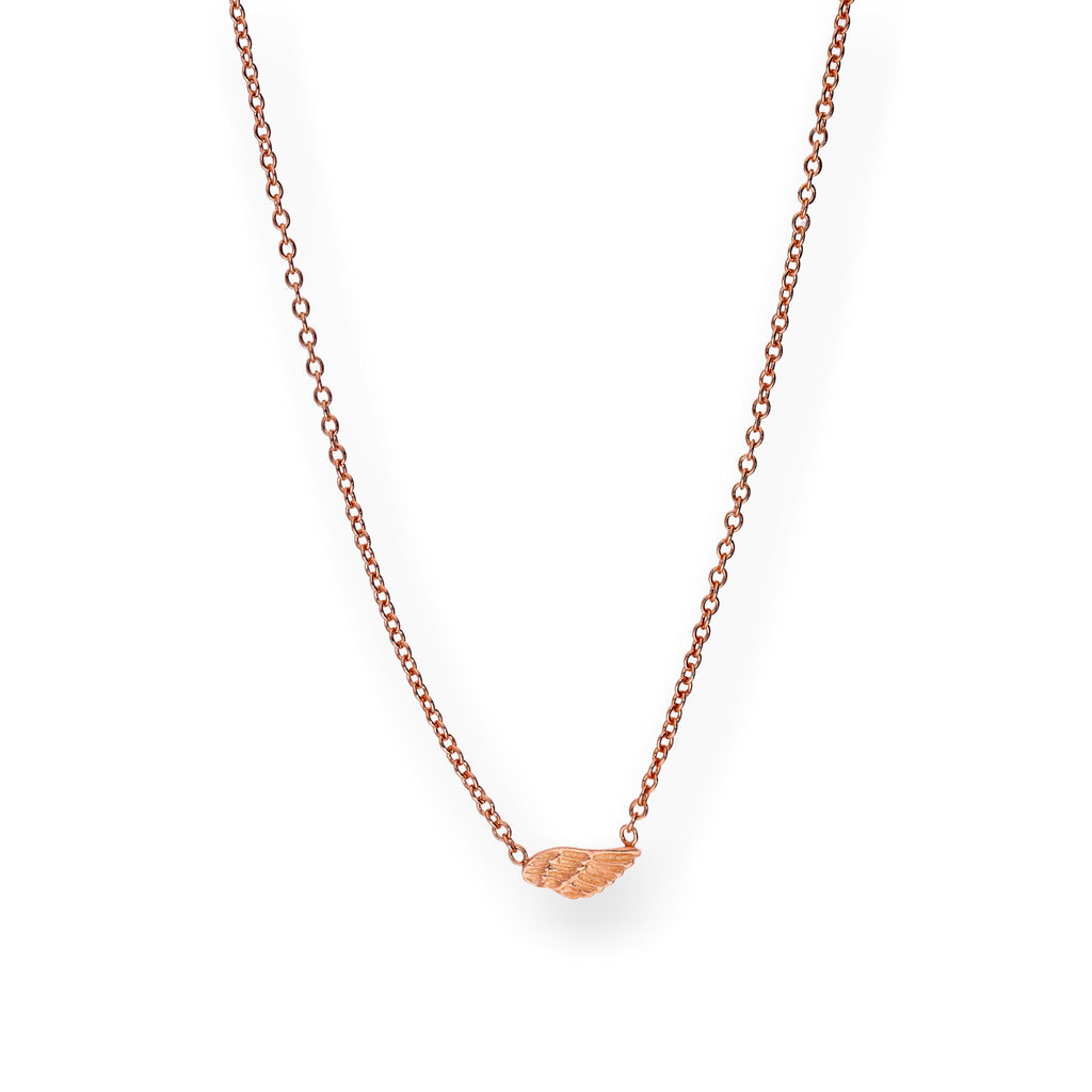 Rose Gold Plated Sterling Silver Wing Necklace