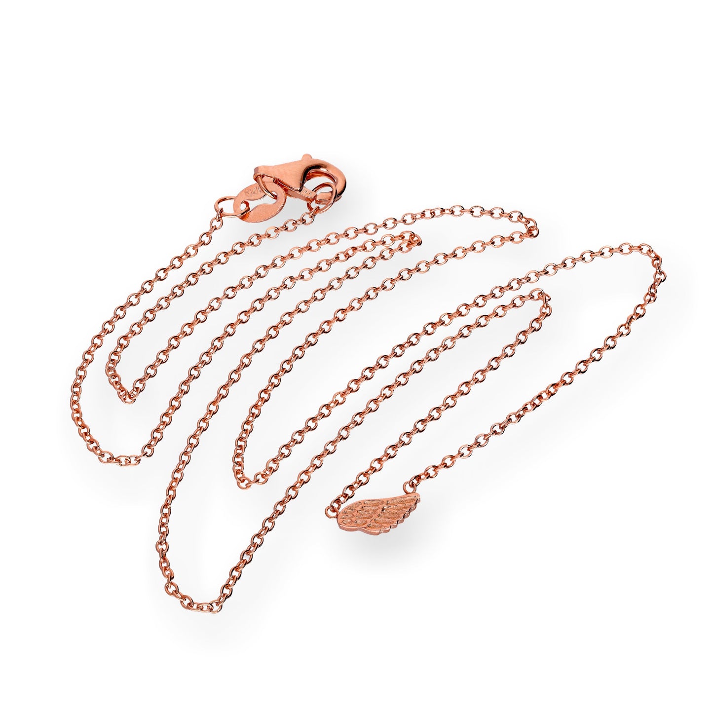 Rose Gold Plated Sterling Silver Wing Necklace