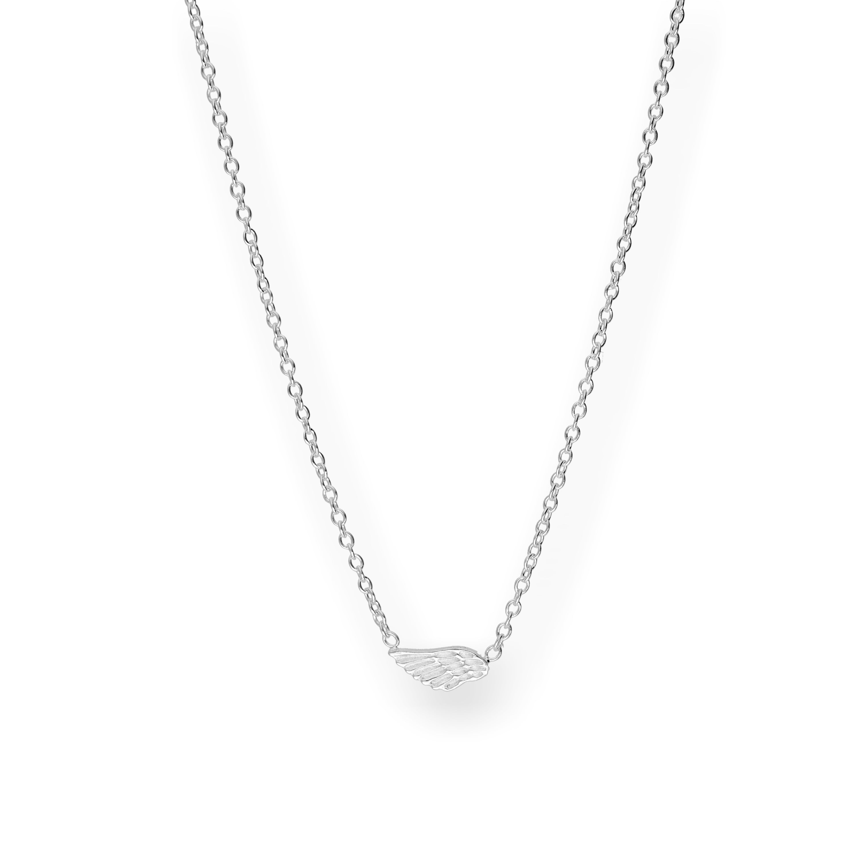 Sterling Silver Wing Necklace w 18 Inch Chain