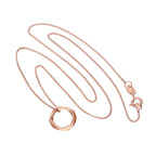 Rose Gold Plated Sterling Silver Pentagon Pendant Necklace 16-22 Inches