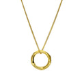 Gold Plated Sterling Silver Pentagon Pendant Necklace 16-22 Inches