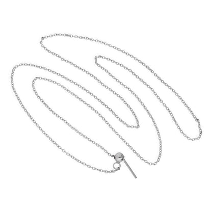 Sterling Silver Adjustable Choker to 20 Inch Belcher Chain Necklace w Bead Slider Clasp