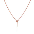 Rose Gold Plated Sterling Silver Adjustable Choker to 20 Inch Belcher Chain Necklace w Bead Slider Clasp