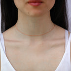 Rose Gold Plated Sterling Silver Adjustable Choker to 20 Inch Belcher Chain Necklace w Bead Slider Clasp