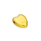 Gold Plated Sterling Silver 6mm Polished Thin Flat Heart Bead