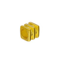 Gold Plated Sterling Silver 4mm 3 Ridged Square Ring Bead