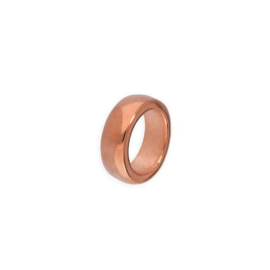 Rose Gold Plated Sterling Silver 2mm Plain Polished Round Ring Bead