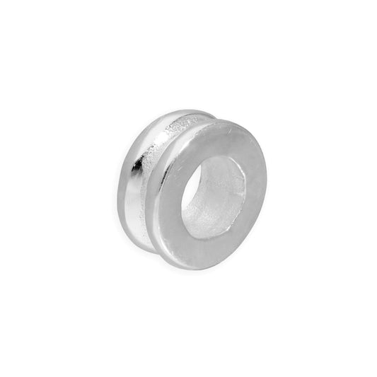 Sterling Silber 3mm poliert 2 Ridged Runde Ring Perle