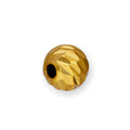 Gold Plated Sterling Silver 6mm Diamond Faceted Round Bead