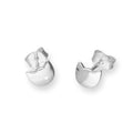 Sterling Silver Cat Head Stud Earrings