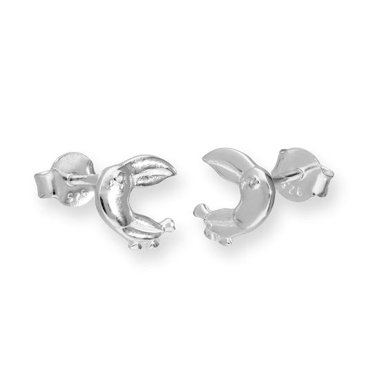 Sterling Silver Toucan Stud Earrings