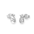 Sterling Silver Pineapple Stud Earrings