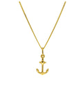 9ct Gold Ship Anchor Pendant Necklace 16 - 20 Inches