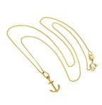 9ct Gold Ship Anchor Pendant Necklace 16 - 20 Inches