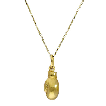 9ct Gold Boxing Glove Pendant Necklace 16 - 20 Inches