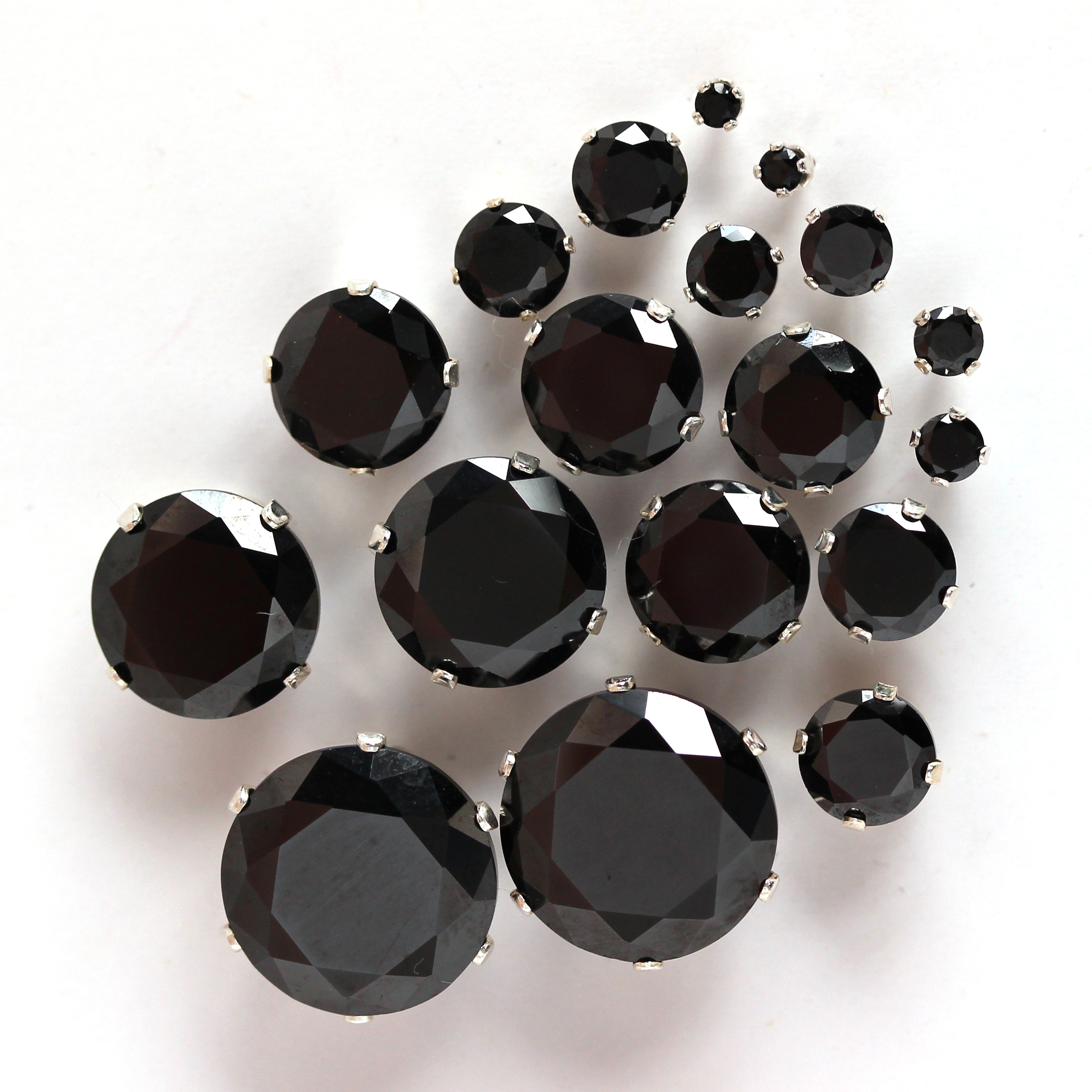 Sterling Silver Round CZ Stud Earrings