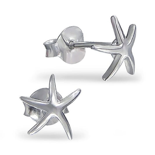 Sterling Silver Starfish Stud Earrings