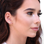 Sterling Silver Open Triangle Ear Pin Crawler Earrings