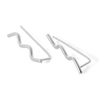 Sterling Silver Wavey Ear Pin Crawler Earrings