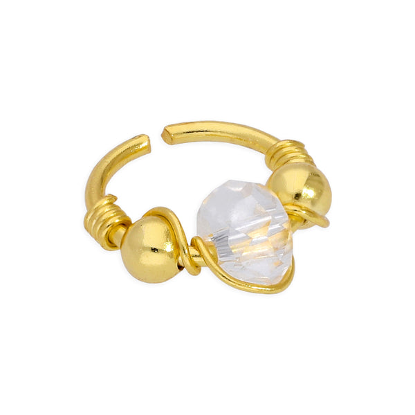 Yellow Gold Plated Sterling Silver 22Ga Bali Beaded Ball Septum Nose ...