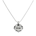 Sterling Silver Bride Heart Pendant Necklace 14 - 22 Inches