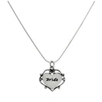 Sterling Silver Bride Heart Pendant Necklace 14 - 22 Inches