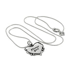 Sterling Silver Flower Girl Heart Pendant Necklace 14 - 22 Inches