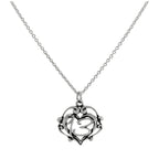 Sterling Silver Filigree Open Heart 13th Birthday Pendant Necklace 16 - 24 Inches