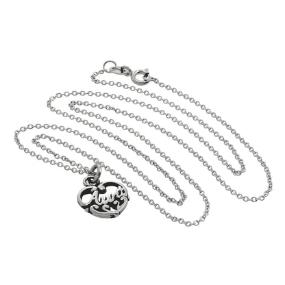 Sterling Silver Filigree Aunt Love Heart Pendant Necklace 16 - 32 Inches