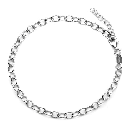 Sterling Silver Rolo Charm Bracelet