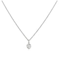 Sterling Silver Heart Crystal Pendant Necklace 14 - 22 Inches