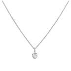 Sterling Silver Heart Crystal Pendant Necklace 14 - 22 Inches