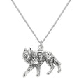 Sterling Silver Wolf Pendant Necklace 14 - 32 Inches