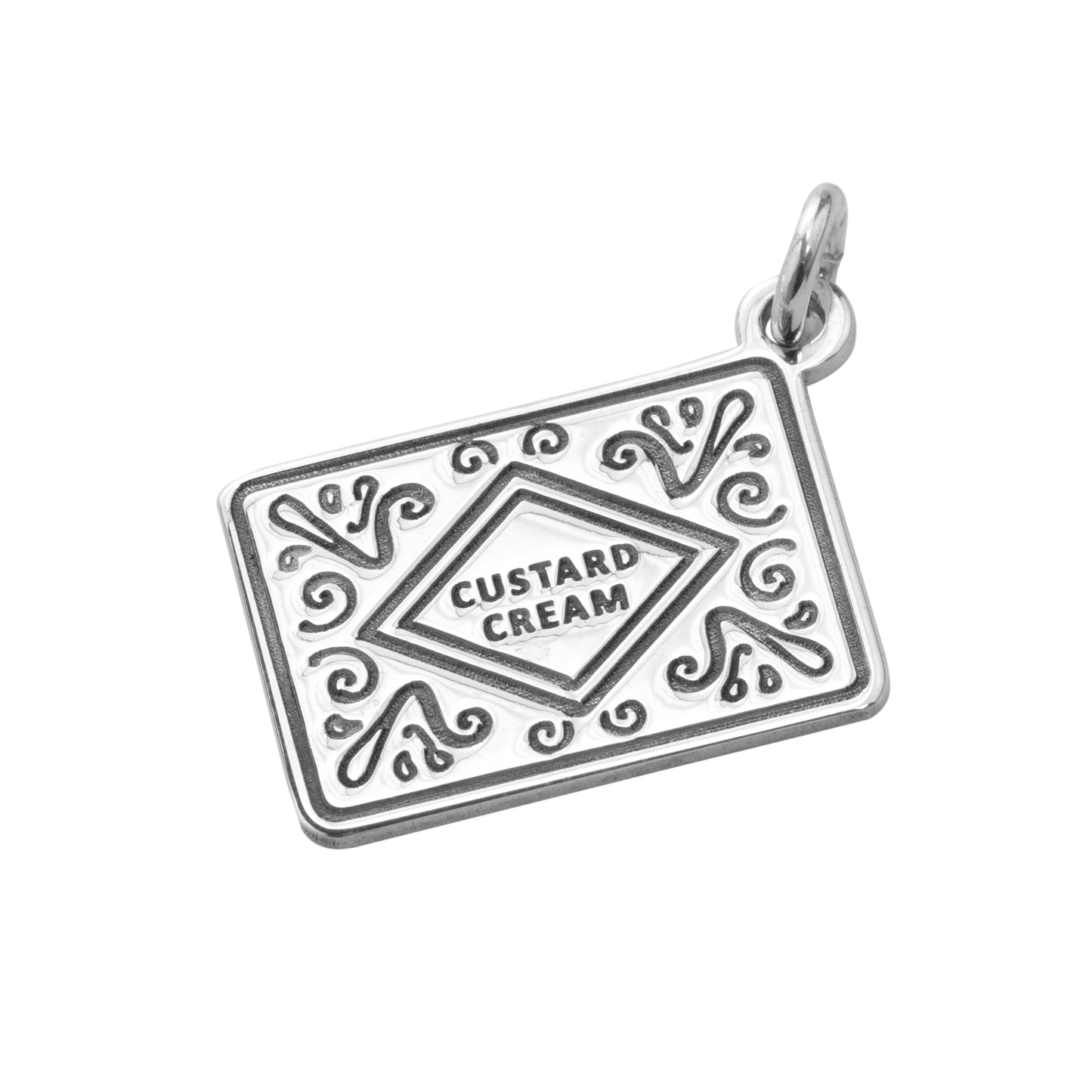 Personalised Sterling Silver Classic Biscuit Charm