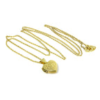 Tiny 9ct Gold Engraved Heart Locket on Chain