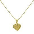 Tiny 9ct Gold Engraved Heart Locket on Chain