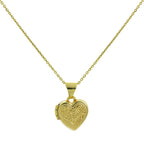 Tiny 9ct Gold Engraved Heart Locket on Chain